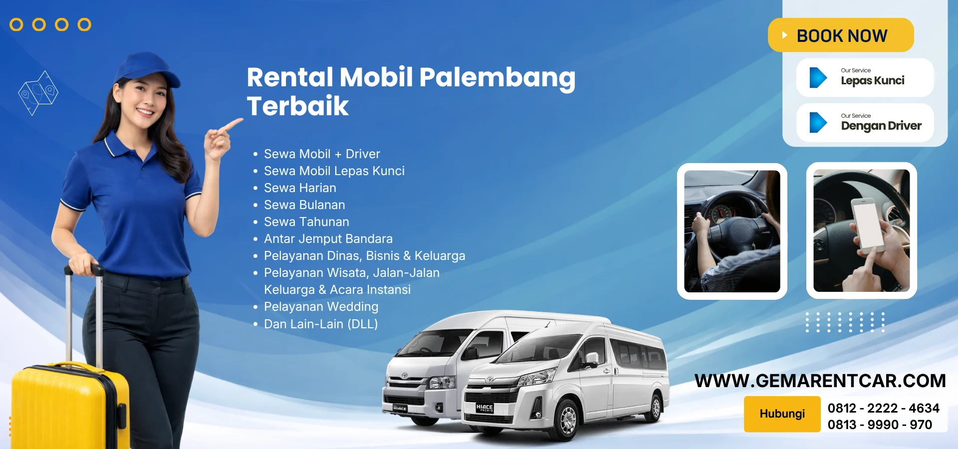 Rental Mobil Palembang Terbaik - GEMA RENT CAR - Sewa mobil palembang
